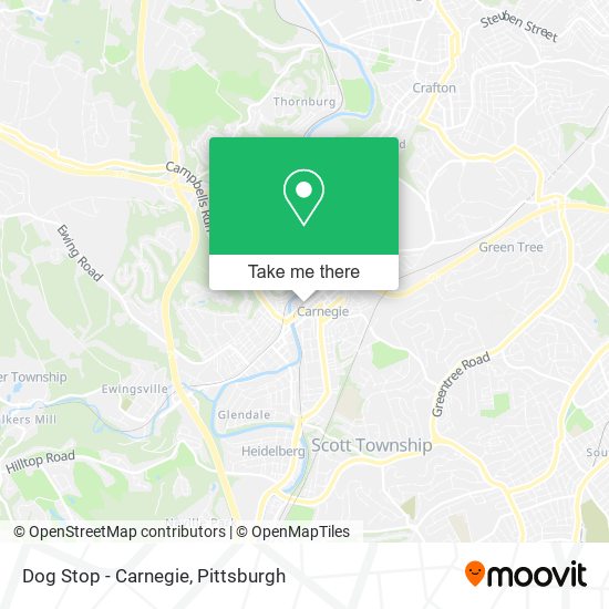 Dog Stop - Carnegie map