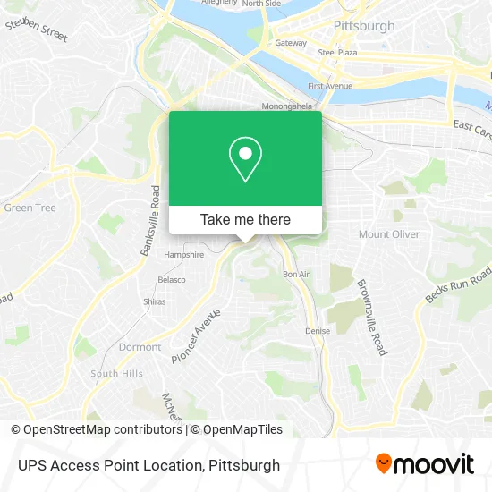 UPS Access Point Location map