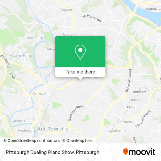 Mapa de Pittsburgh Dueling Piano Show