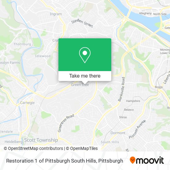 Restoration 1 of Pittsburgh South Hills map