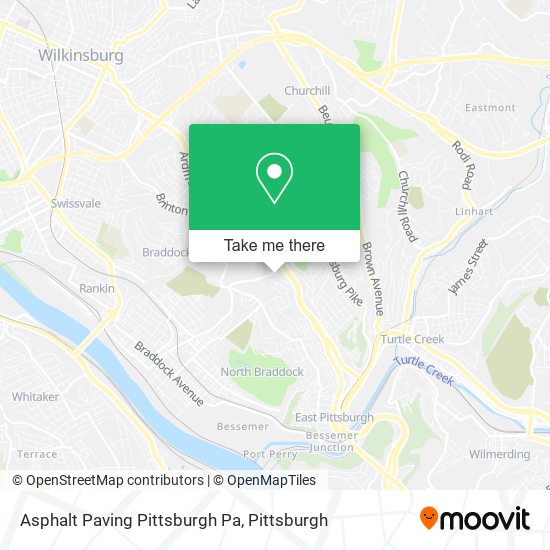 Mapa de Asphalt Paving Pittsburgh Pa