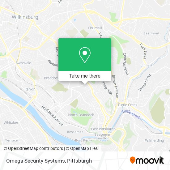 Omega Security Systems map