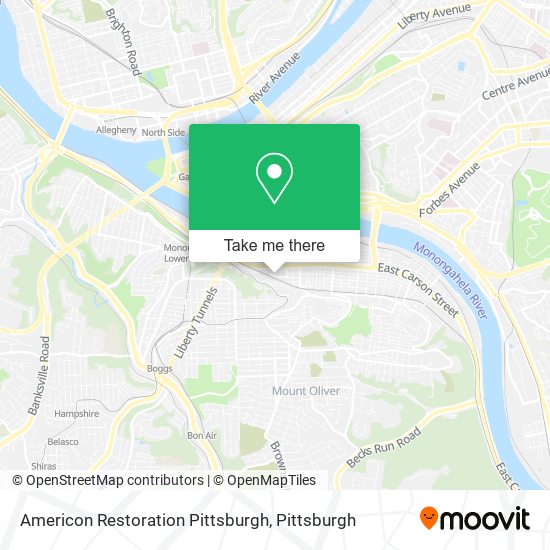 Americon Restoration Pittsburgh map