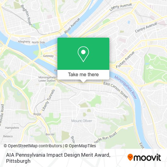 AIA Pennsylvania Impact Design Merit Award map