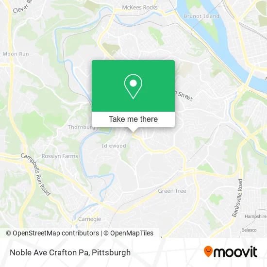 Noble Ave Crafton Pa map