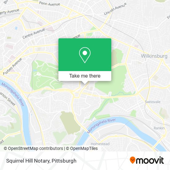 Squirrel Hill Notary map