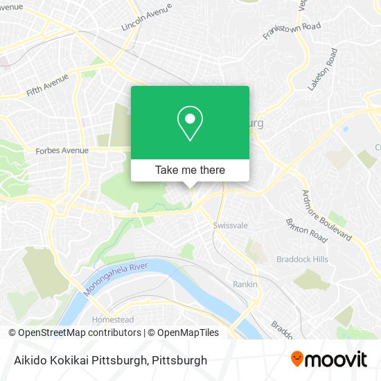 Mapa de Aikido Kokikai Pittsburgh