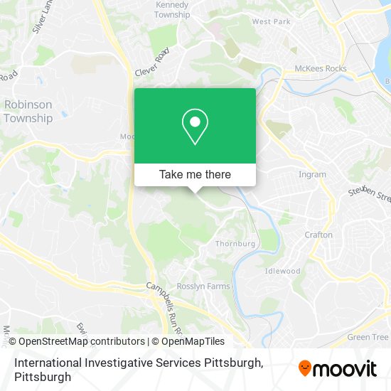 Mapa de International Investigative Services Pittsburgh