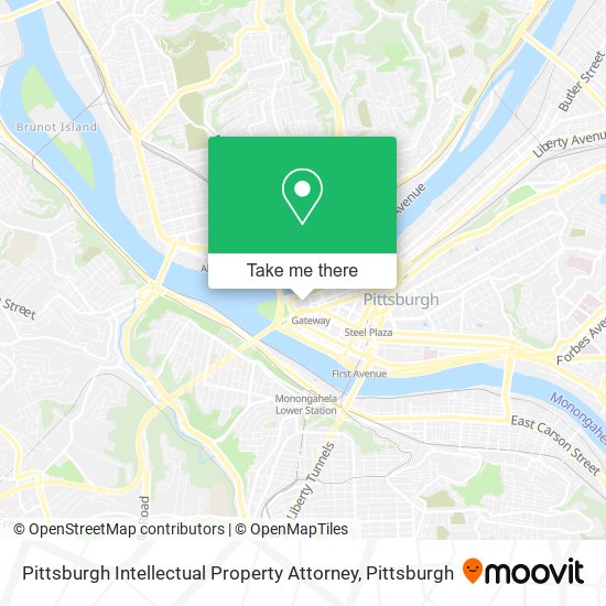 Mapa de Pittsburgh Intellectual Property Attorney