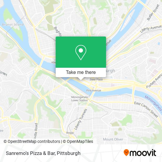 Mapa de Sanremo's Pizza & Bar