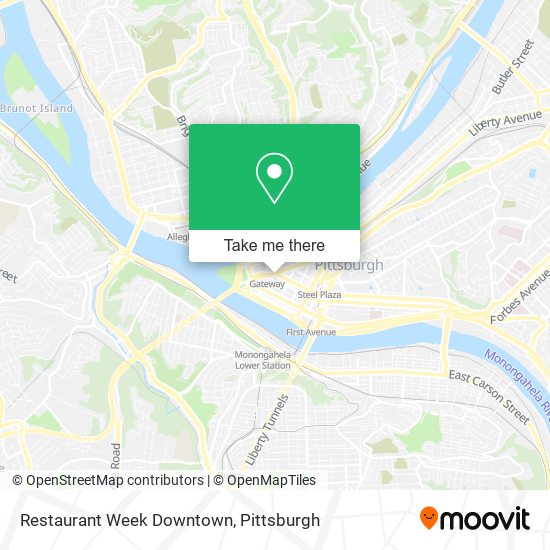 Restaurant Week Downtown map
