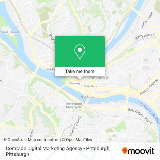 Mapa de Comrade Digital Marketing Agency - Pittsburgh