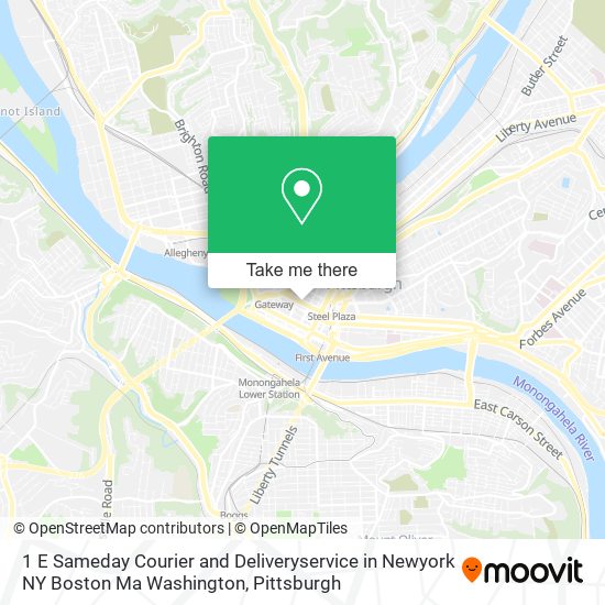 Mapa de 1 E Sameday Courier and Deliveryservice in Newyork NY Boston Ma Washington