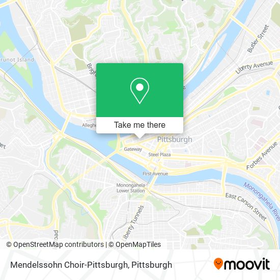 Mapa de Mendelssohn Choir-Pittsburgh