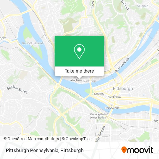 Mapa de Pittsburgh Pennsylvania