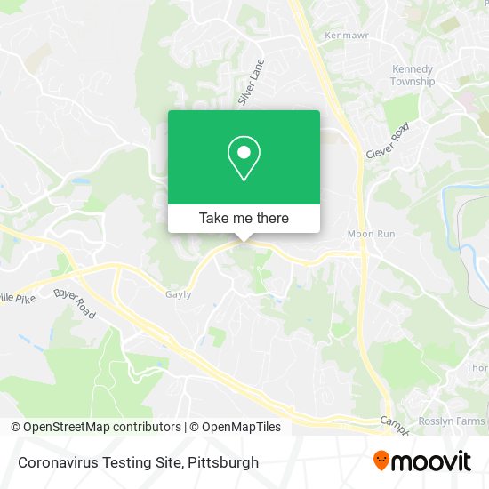 Coronavirus Testing Site map