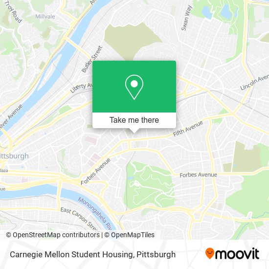 Mapa de Carnegie Mellon Student Housing