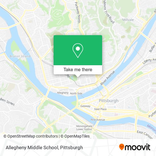 Allegheny Middle School map
