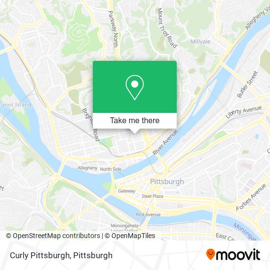 Mapa de Curly Pittsburgh