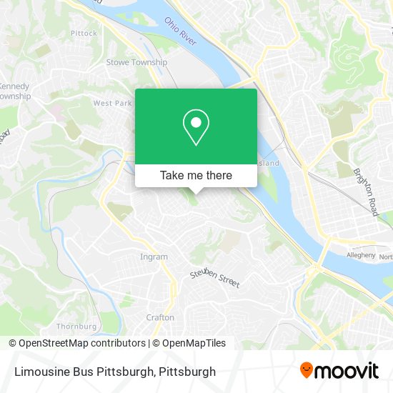 Mapa de Limousine Bus Pittsburgh