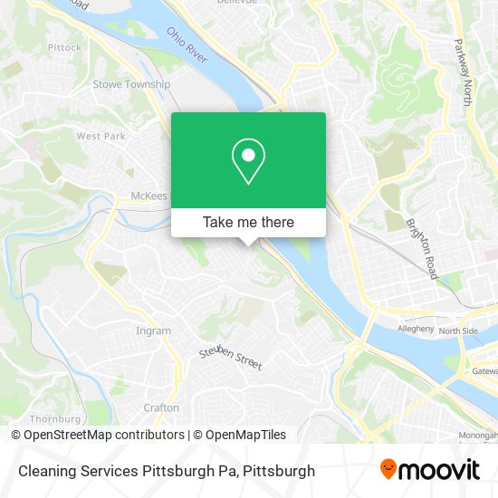 Cleaning Services Pittsburgh Pa map