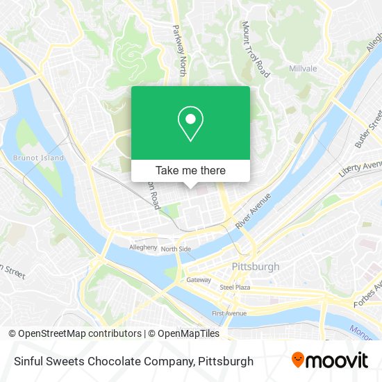 Mapa de Sinful Sweets Chocolate Company