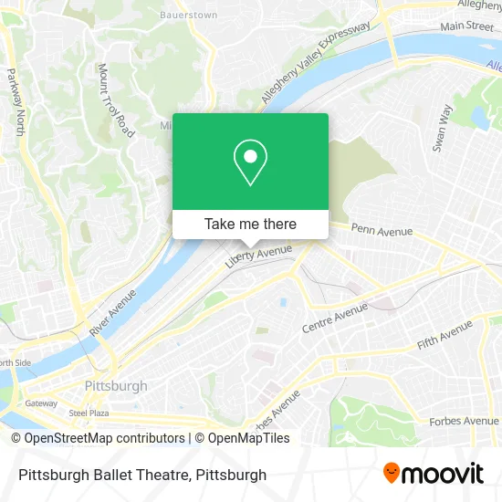 Pittsburgh Ballet Theatre map