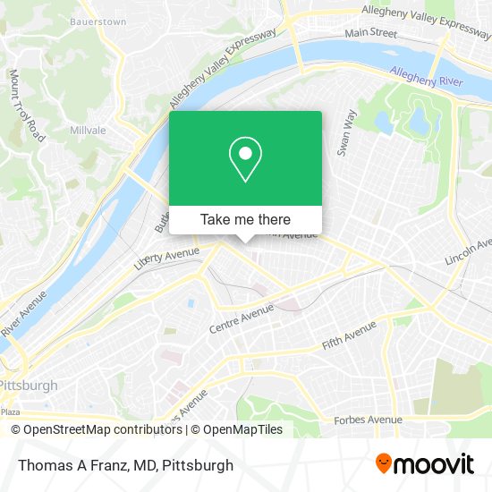 Thomas A Franz, MD map