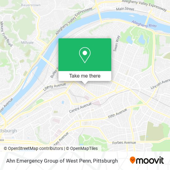 Ahn Emergency Group of West Penn map