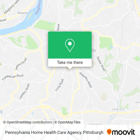 Mapa de Pennsylvania Home Health Care Agency