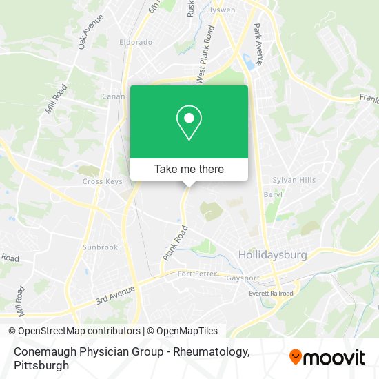 Conemaugh Physician Group - Rheumatology map