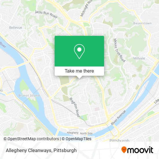 Allegheny Cleanways map