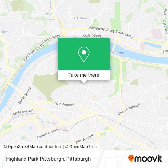 Highland Park Pittsburgh map