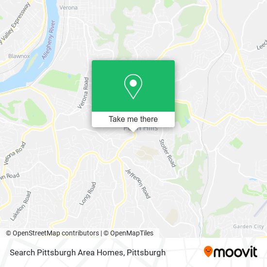 Mapa de Search Pittsburgh Area Homes
