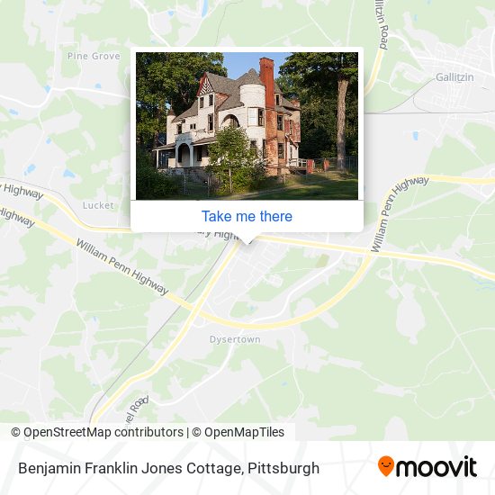 Mapa de Benjamin Franklin Jones Cottage