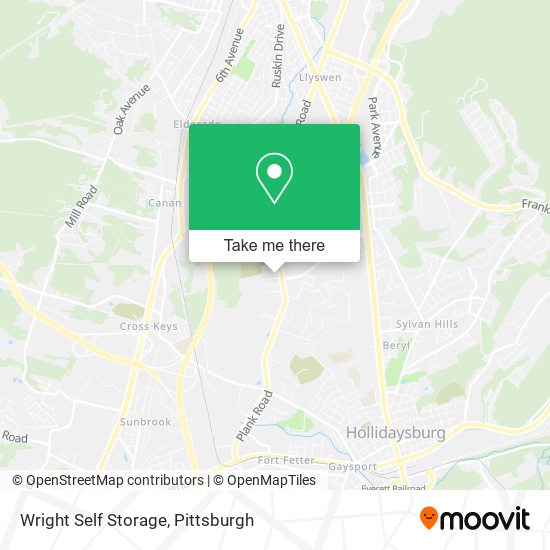 Wright Self Storage map