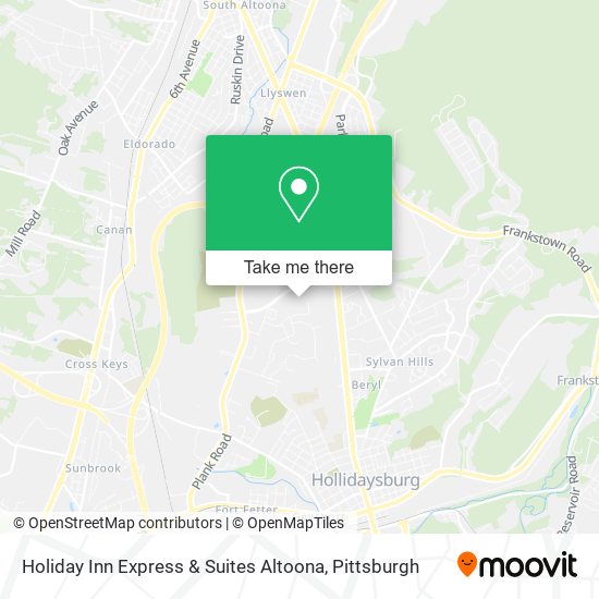 Holiday Inn Express & Suites Altoona map