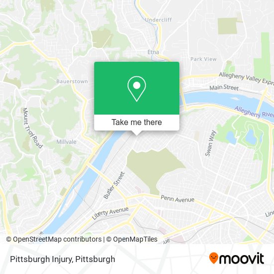 Mapa de Pittsburgh Injury