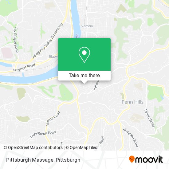 Mapa de Pittsburgh Massage