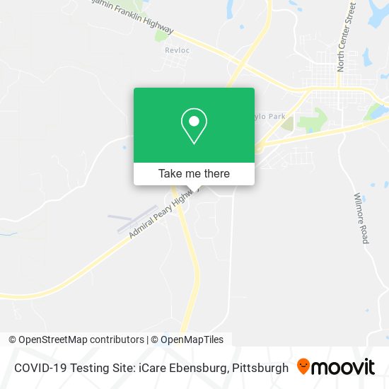 COVID-19 Testing Site: iCare Ebensburg map