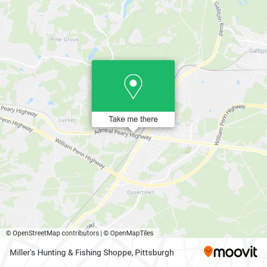 Mapa de Miller's Hunting & Fishing Shoppe