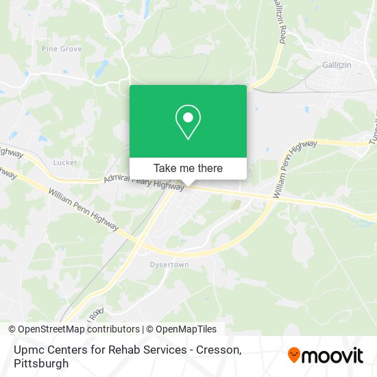 Mapa de Upmc Centers for Rehab Services - Cresson