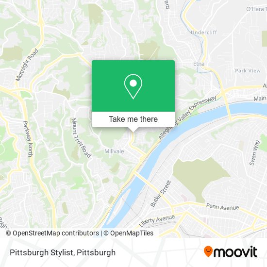 Pittsburgh Stylist map