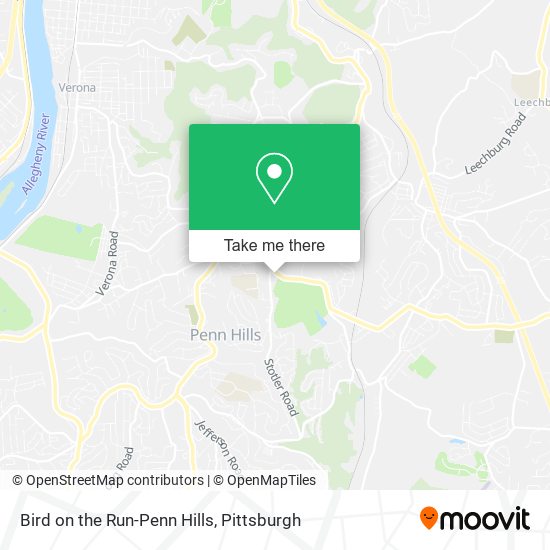 Mapa de Bird on the Run-Penn Hills