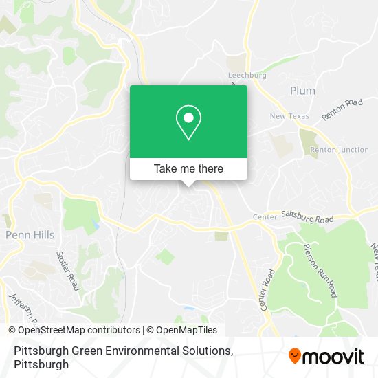 Pittsburgh Green Environmental Solutions map