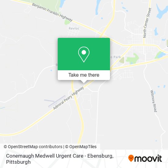 Conemaugh Medwell Urgent Care - Ebensburg map