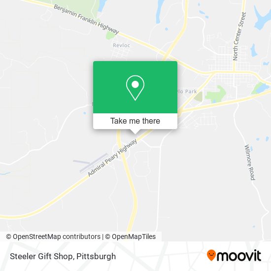Mapa de Steeler Gift Shop