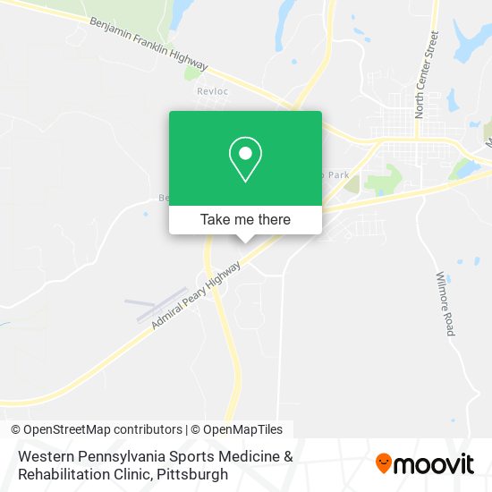 Western Pennsylvania Sports Medicine & Rehabilitation Clinic map