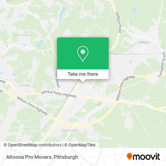 Mapa de Altoona Pro Movers