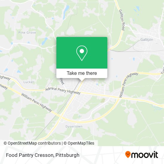 Food Pantry Cresson map